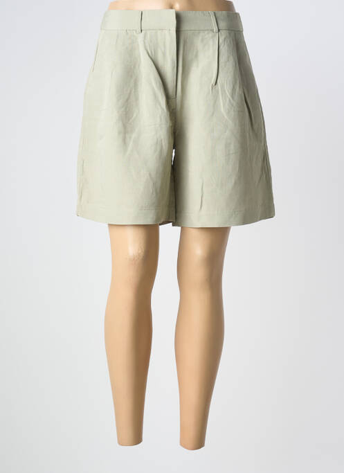 Short taille à pinces taille haute vert ONLY femme