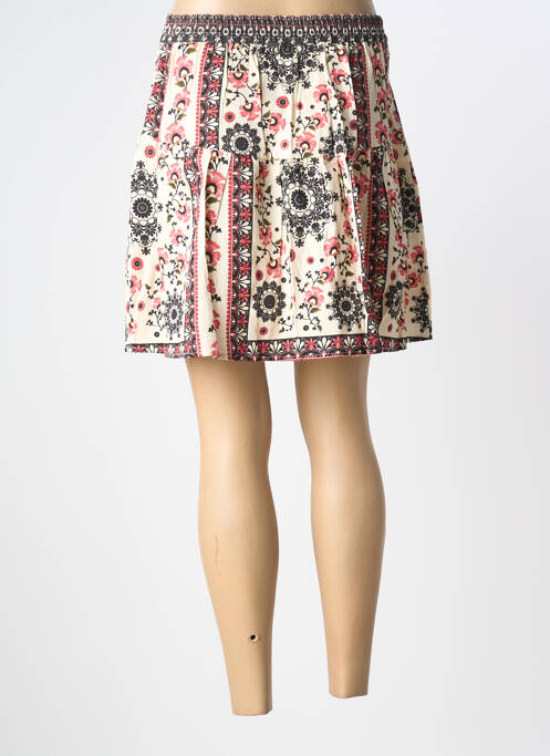 Jupe courte coupe évasée beige GRACE & MILA femme