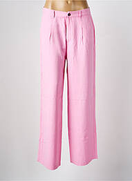 Pantalon chino tissage popeline taille normale rose ONLY femme