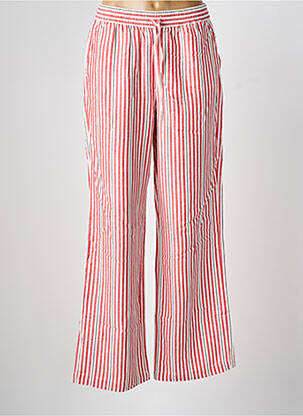 Pantalon droit tissage popeline taille normale rouge ONLY femme