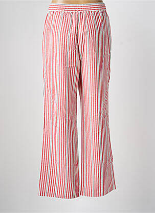 Pantalon droit tissage popeline taille normale rouge ONLY femme