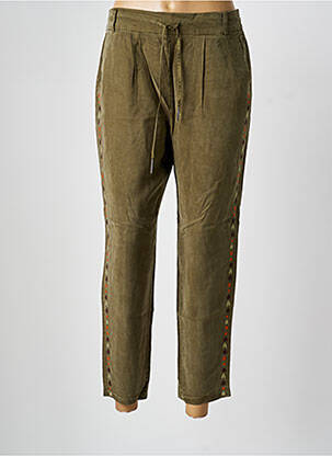 Pantalon chino taille normale taille normale vert ONLY femme