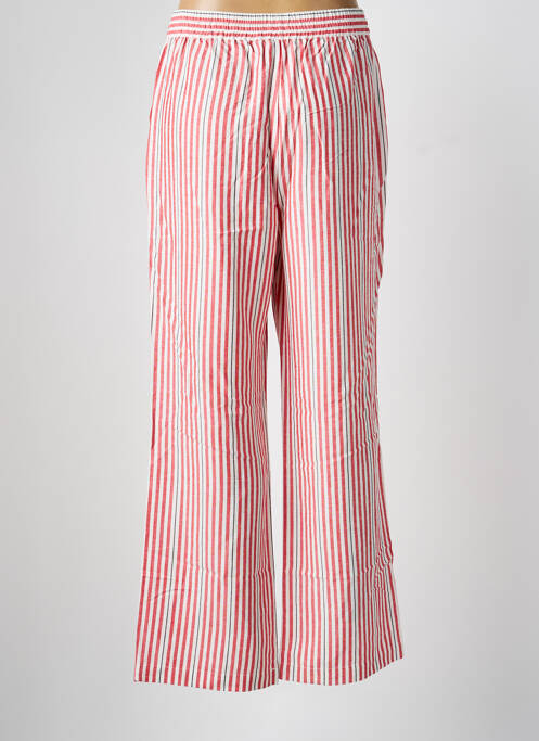 Pantalon droit tissage popeline taille normale rouge ONLY femme