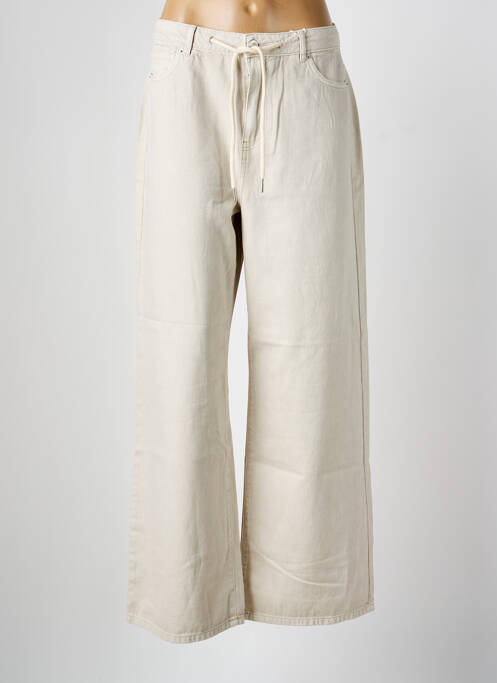 Jeans coupe large taille normale taille normale beige ONLY femme