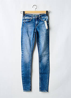 Jeans coupe slim tissage brut taille normale bleu ONLY femme