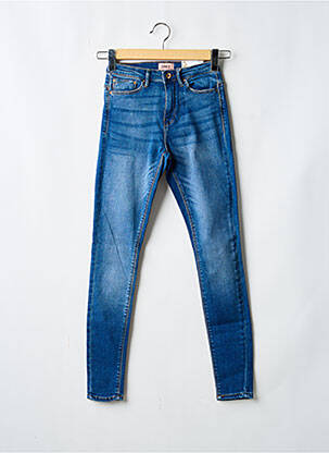 Jeans coupe slim tissage brut taille normale bleu ONLY femme