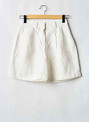 Short fermeture zippée sous rabat boutonné taille normale beige ONLY femme