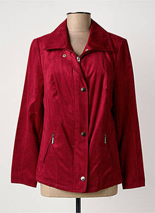 Veste casual tissage suedine rouge ERFO femme