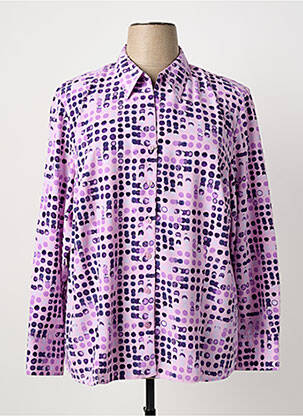 Chemisier coupe droite manches longues violet ERFO femme