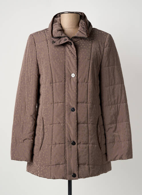 Doudoune poches a capuche marron BARBARA LEBEK femme