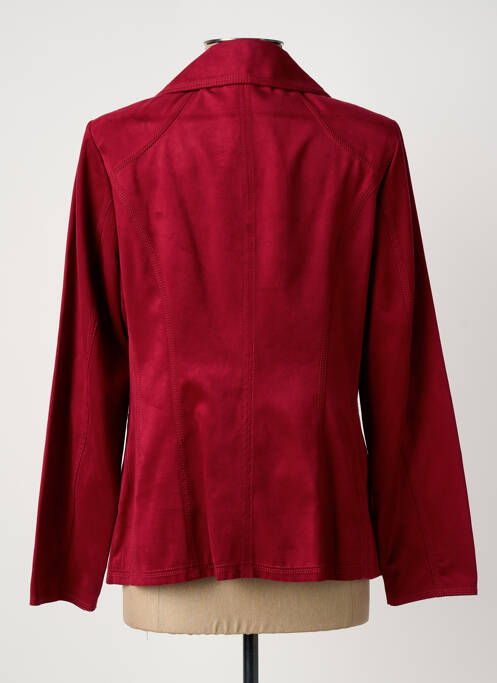 Veste casual tissage suedine rouge ERFO femme