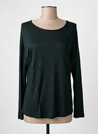 Top stretch manches longues vert ONLY femme