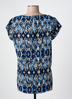 Top tissage crêpe manches courtes bleu ONLY femme
