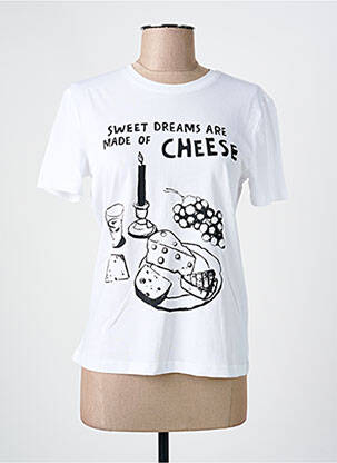T-shirt sérigraphie manches courtes blanc ONLY femme