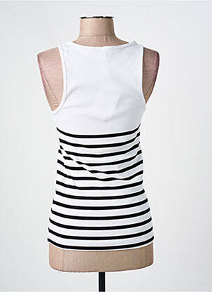 Top imprimé fantaisie fines bretelles blanc ONLY femme