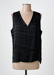 Top col v sans manche noir PAKO LITTO femme