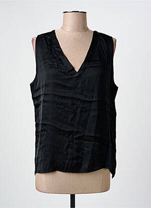 Top col v sans manche noir PAKO LITTO femme