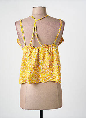 Top manches bretelles ajustables fines bretelles jaune ONLY femme