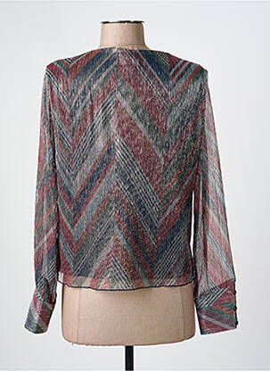Top col v manches longues vert ONLY femme