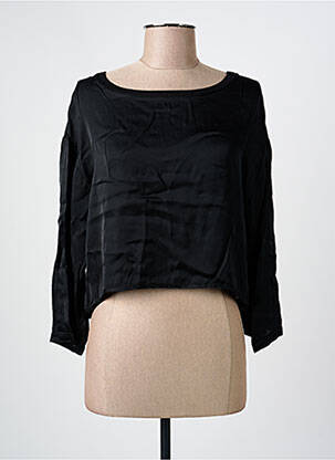 Top coupe cintrée manches longues noir PAKO LITTO femme