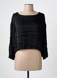 Top coupe cintrée manches longues noir PAKO LITTO femme