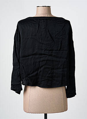 Top coupe cintrée manches longues noir PAKO LITTO femme