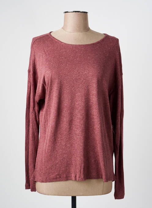 Top stretch manches longues rouge ONLY femme