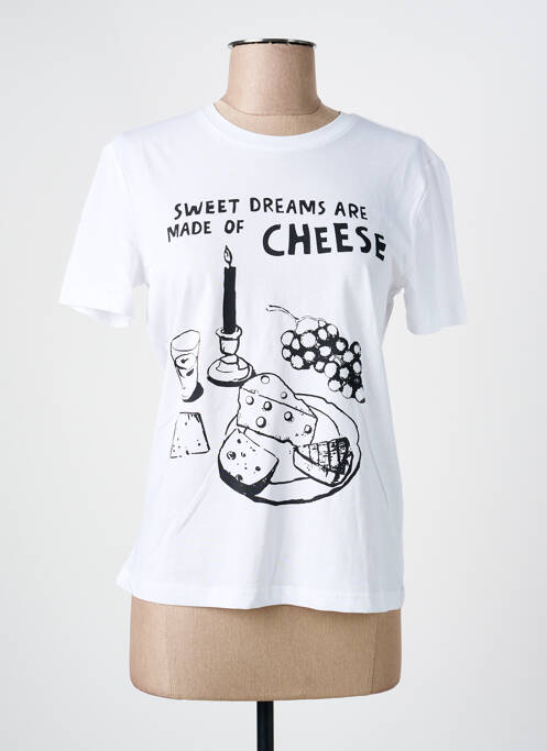 T-shirt sérigraphie manches courtes blanc ONLY femme