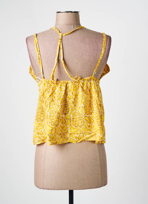 Top manches bretelles ajustables fines bretelles jaune ONLY femme