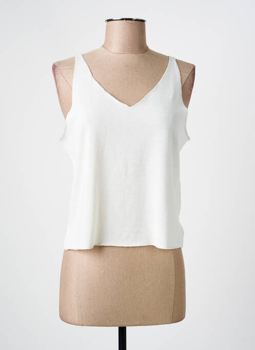 Top stretch sans manche blanc ONLY femme