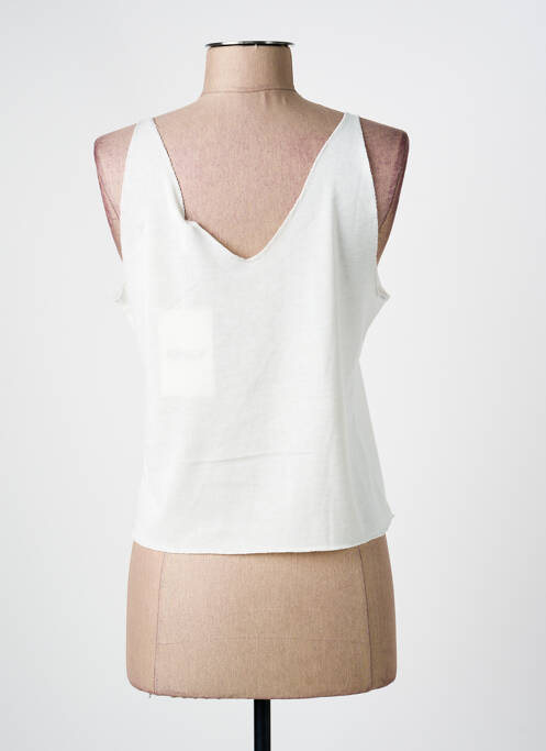 Top stretch sans manche blanc ONLY femme