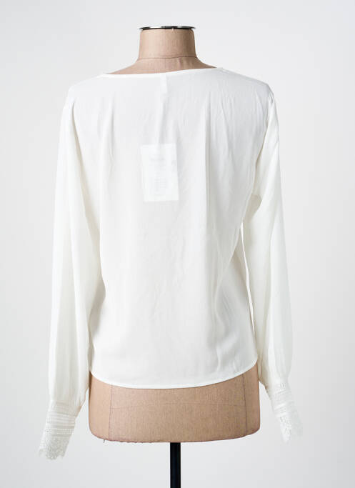 Top coupe cintrée manches longues blanc ONLY femme