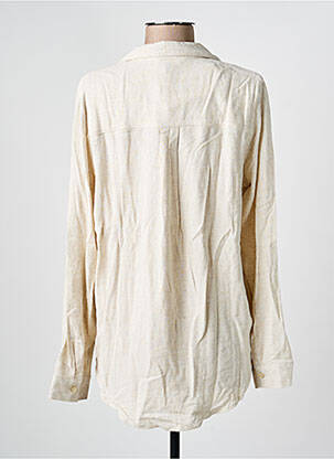 Chemisier coupe cintrée manches longues beige ONLY femme