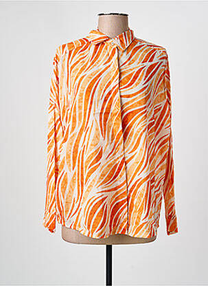 Chemisier coupe fluide manches longues orange PAKO LITTO femme