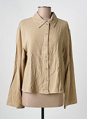 Chemisier tissage crêpe manches longues vert ONLY femme