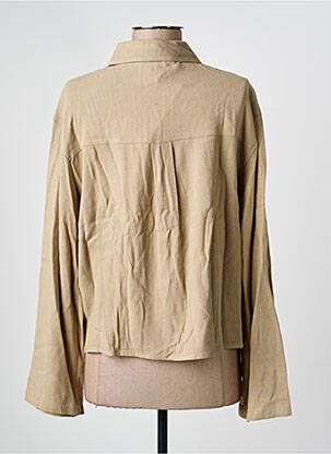 Chemisier tissage crêpe manches longues vert ONLY femme