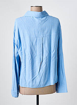 Chemisier tissage crêpe manches longues bleu ONLY femme