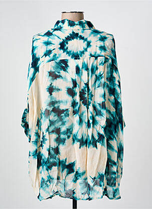 Chemisier tissage crêpe manches 3/4 vert GRACE & MILA femme