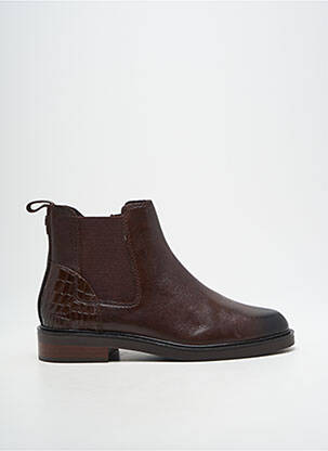 Bottines/boots matière lisse talon plat jusqu'à 3cm marron CAPRICE femme