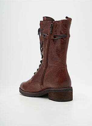 Bottines/boots tissage satiné talon de 4 à 6cm marron CAPRICE femme