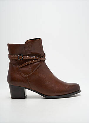 Bottines/boots matière lisse talon de 4 à 6cm marron CAPRICE femme