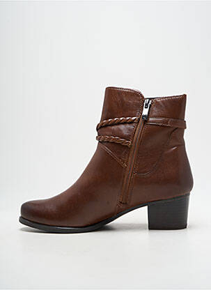 Bottines/boots matière lisse talon de 4 à 6cm marron CAPRICE femme