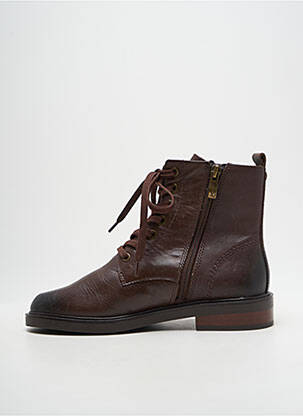 Bottines/boots matière lisse talon plat jusqu'à 3cm marron CAPRICE femme