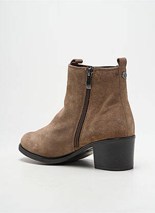 Bottines/boots nubuck talon de 4 à 6cm beige CAPRICE femme