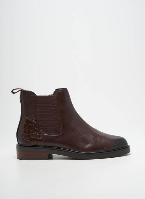 Bottines/boots matière lisse talon plat jusqu'à 3cm marron CAPRICE femme