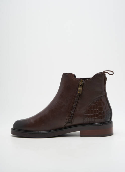 Bottines/boots matière lisse talon plat jusqu'à 3cm marron CAPRICE femme