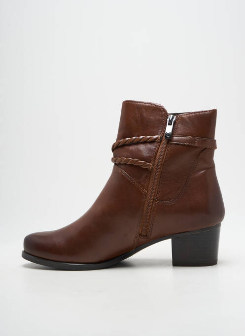 Bottines/boots matière lisse talon de 4 à 6cm marron CAPRICE femme