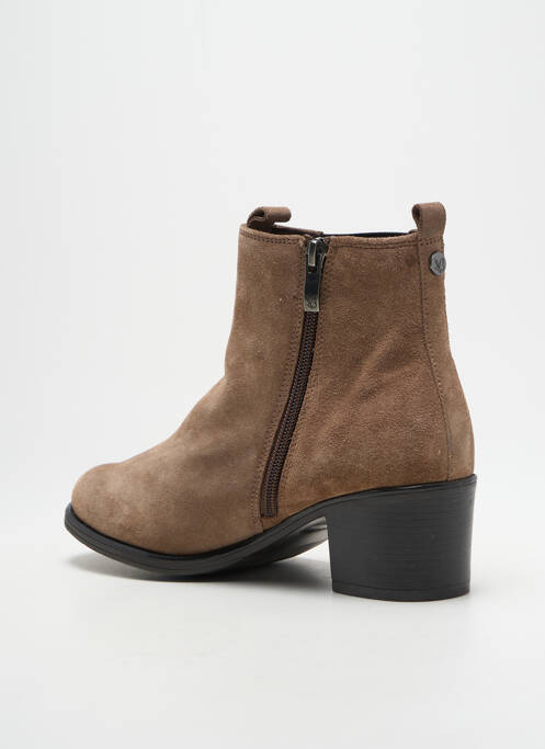 Bottines/boots nubuck talon de 4 à 6cm beige CAPRICE femme