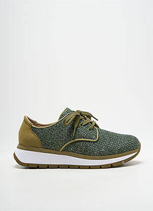 Baskets bout rond talon plat jusqu'à 3cm vert CAPRICE femme
