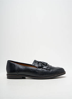 Mocassins tissage satiné talon plat jusqu'à 3cm noir CAPRICE femme